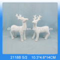 Personalized white ceramic christmas deer head decoration